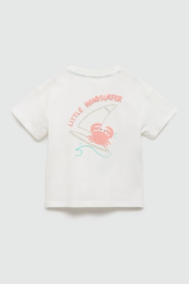 Mango Памучна тениска Crab с принт Момчета