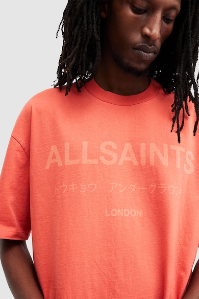 AllSaints Уголемена тениска Laser с лого Мъже