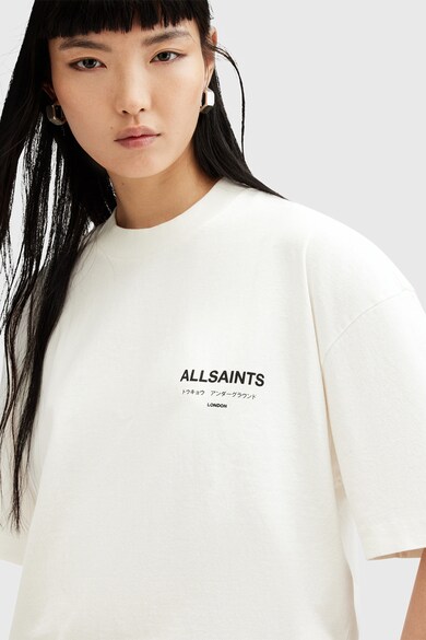 AllSaints Tricou din bumbac organic cu imprimeu logo pe partea din spate Femei