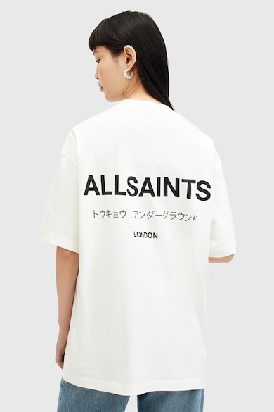 AllSaints Logós organikuspamut póló mintával a hátrészén női