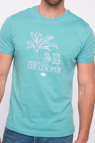 Lee Cooper Памучна тениска с лого и фигурален принт Мъже
