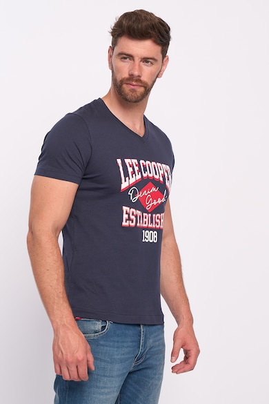 Lee Cooper Тениска с шпиц и лого Мъже