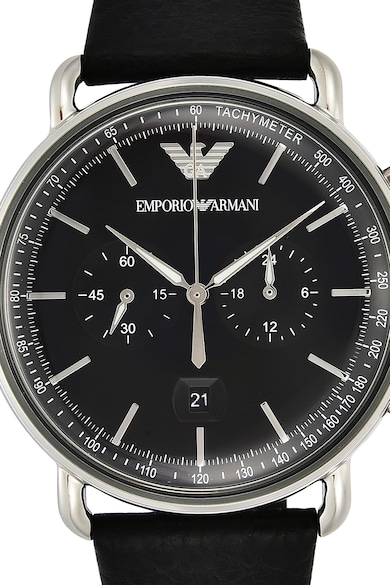 Emporio Armani Часовник с хронограф и кожена каишка Мъже