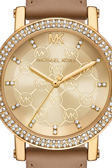 Michael Kors Часовник с кожена каишка и кристали Жени