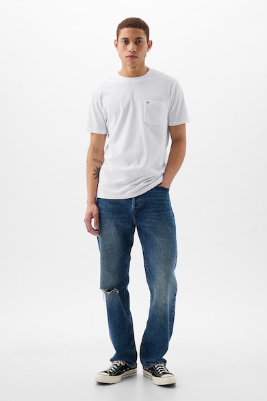GAP Тениска от органичен памук с овално деколте Мъже