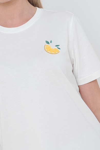 Vila Sybil organikuspamut póló mintás részlettel női