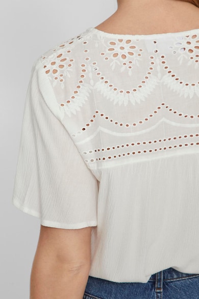 Vila V-nyakú póló azsúros részletekkel női