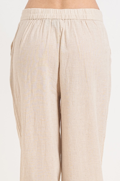Vero Moda Панталон Magnete с лен и широк крачол Жени