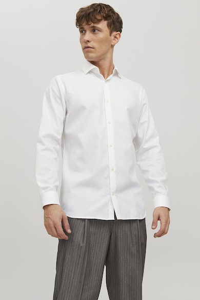 Jack & Jones Вталена памучна риза с класическа яка Мъже