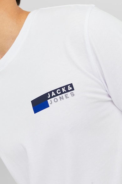 Jack & Jones Къса тениска от органичен памук с овално деколте Мъже