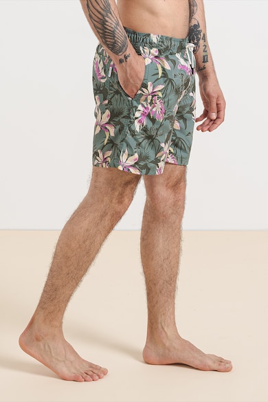 Jack & Jones Плувни шорти с флорален принт и връзка Мъже
