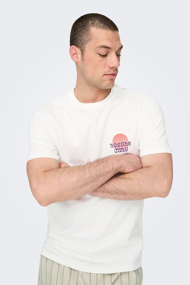 Only & Sons Organikuspamut mintás póló férfi