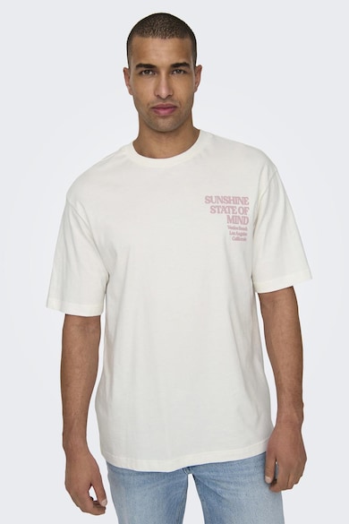 Only & Sons Kényelmes fazonú feliratos póló férfi