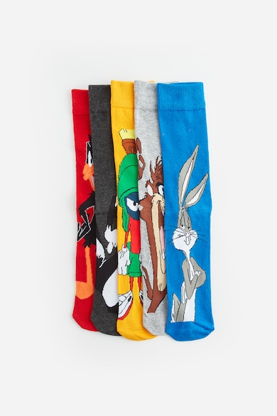 LC WAIKIKI Чорапи с принт, 5 чифта Мъже
