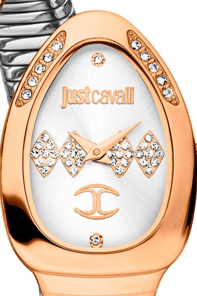 JUST CAVALLI Часовник от неръждаема стомана с увит дизайн Жени
