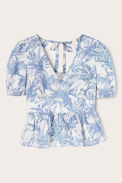 Motivi Bluza cu model floral cu decolteu in V si margine cu volane Femei