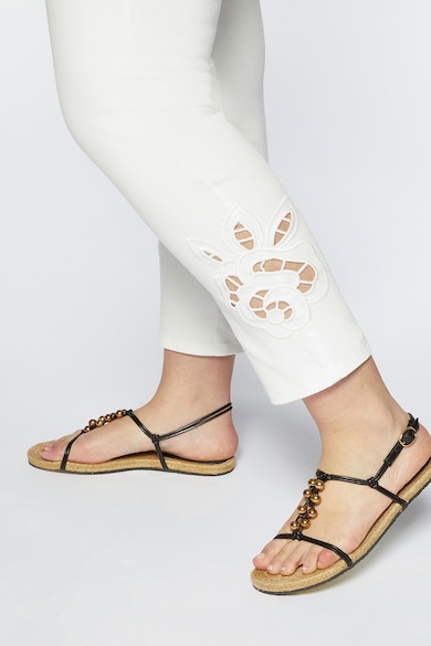 Fiorella Rubino Szűk fazonú nadrág azsúros részletekkel női