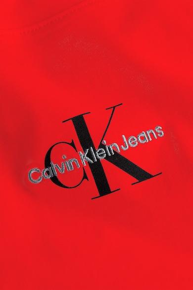CALVIN KLEIN JEANS Szűk fazonú crop póló logóval női