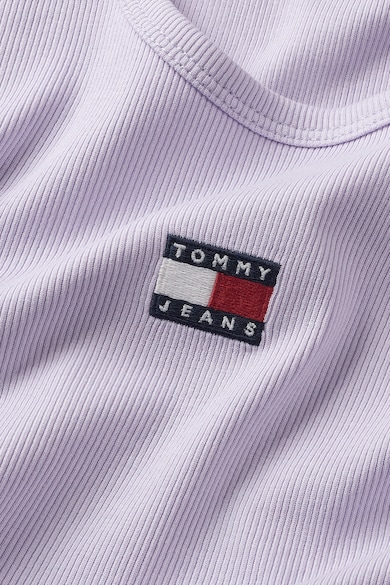 Tommy Jeans Слим тениска с рипс Жени