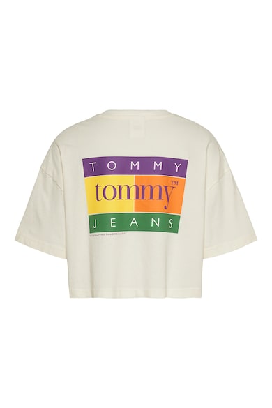 Tommy Jeans Logós organikuspamut crop póló női