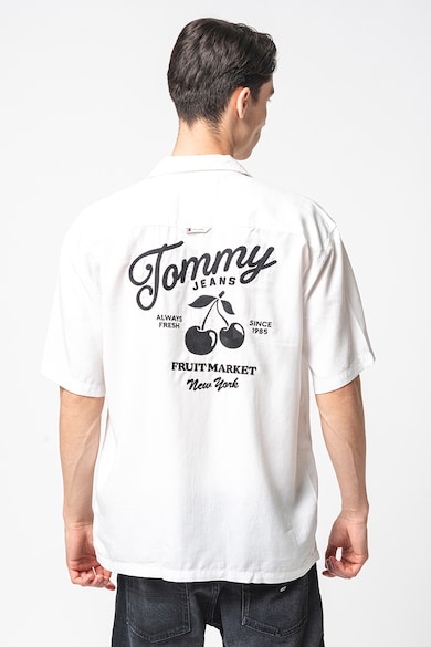 Tommy Jeans Rövid ujjú bő fazonú lyocell anyagú ing férfi