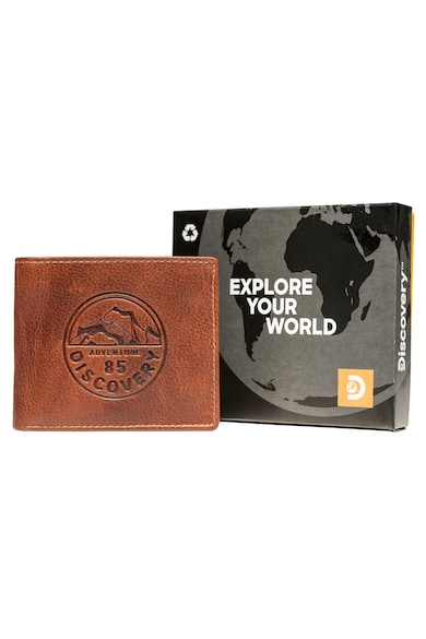 Discovery Унисекс кожен портфейл Montana с двойно прегъване Мъже