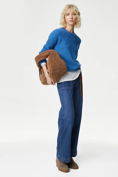 Marks & Spencer Ejtett ujjú gyapjútartalmú pulóver női