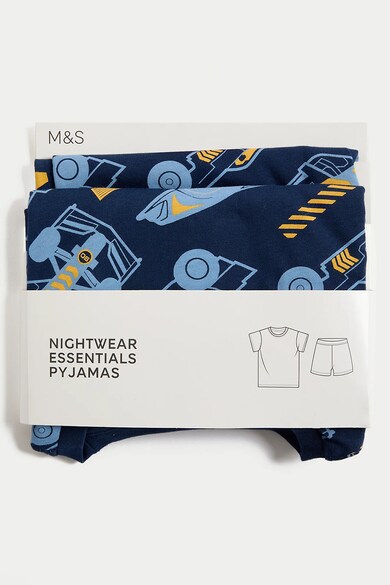 Marks & Spencer Памучна пижама с къси ръкави Момчета