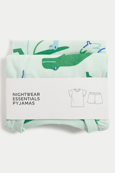 Marks & Spencer Pijama de bumbac cu imprimeu grafic Baieti