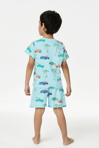 Marks & Spencer Pijama cu maneci scurte si imprimeu grafic Baieti