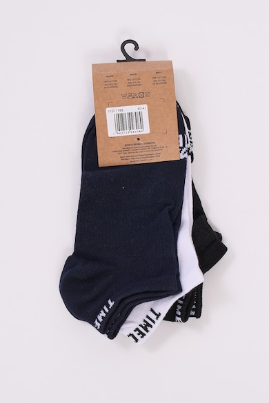 Timeout Чорапи до глезена с памук и лого, 3 чифта Мъже
