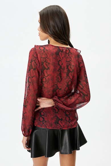KOTON Полупрозрачна блуза с щампа Жени