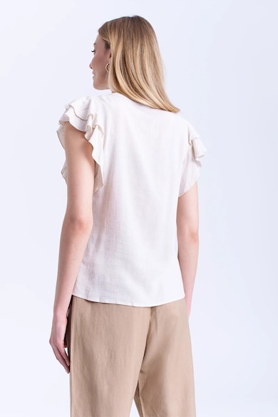GreenPoint Надиплена блуза с лен Жени