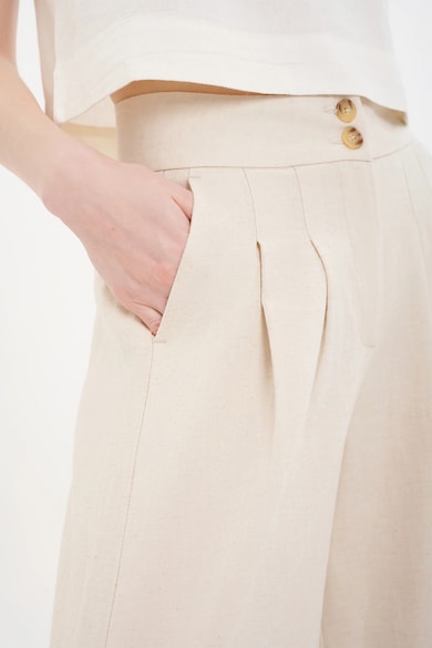 GreenPoint Bő szárú lentartalmú nadrág női