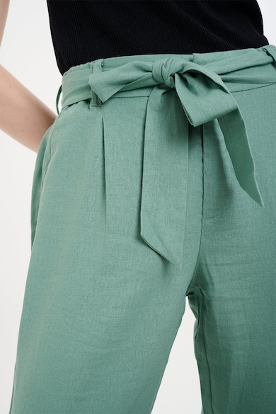 GreenPoint Pantaloni din amestec de in cu talie inalta Femei