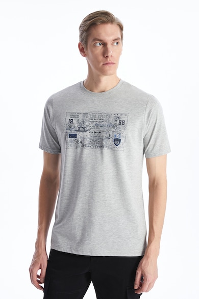 LC WAIKIKI Тениска с овално деколте и фигурален принт Мъже