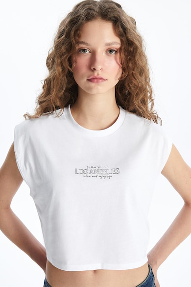 LC WAIKIKI Къса тениска с надпис Жени