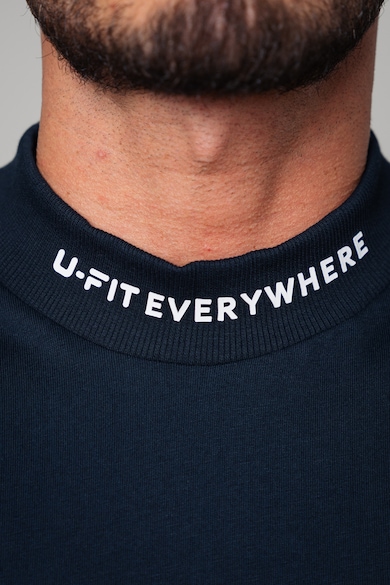 uFIT Bő fazonú pamuttartalmú póló és bermudanadrág szett - 2 részes férfi