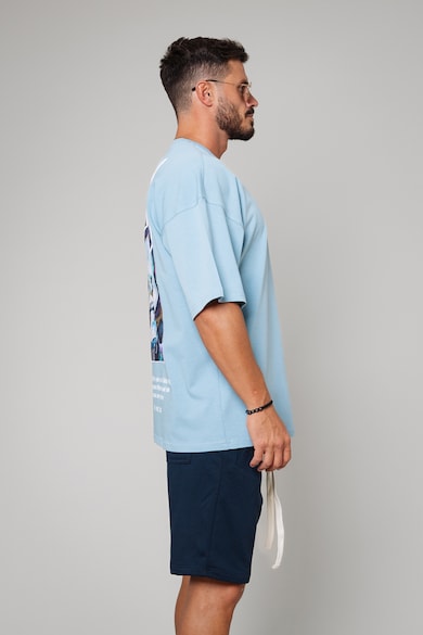 uFIT Kerek nyakú póló hátul mintával férfi