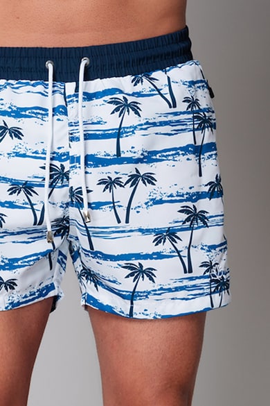 uFIT Плувни шорти с тропическа щампа и връзка Мъже