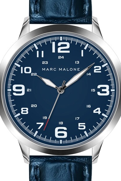Marc Malone Аналогов часовник с кожена каишка Мъже