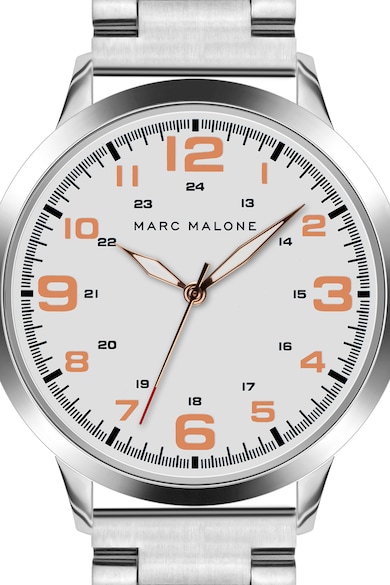 Marc Malone Аналогов часовник с верижка от неръждаема стомана Мъже