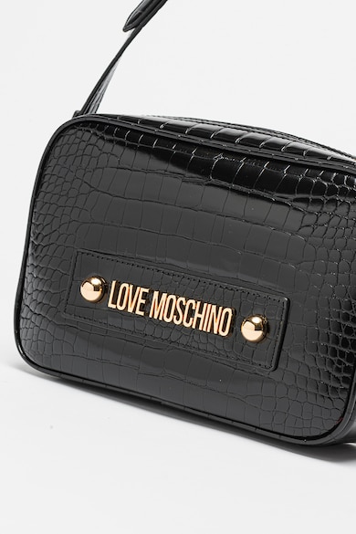 Love Moschino Krokodilbőr hatású keresztpántos táska női
