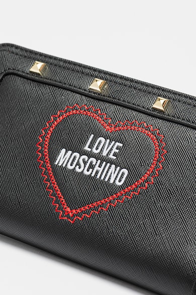 Love Moschino Cipzáros pénztárca fémszegecsekkel női