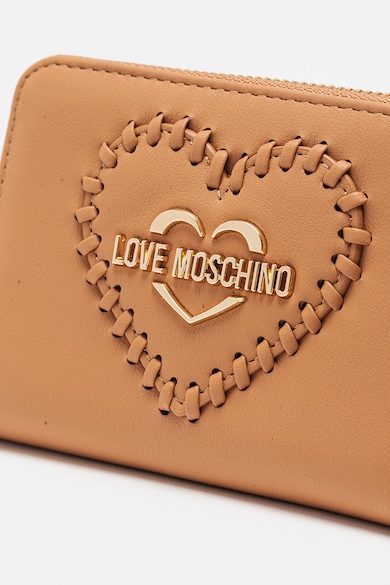 Love Moschino Cipzáros pénztárca szív alakú rátéttel női