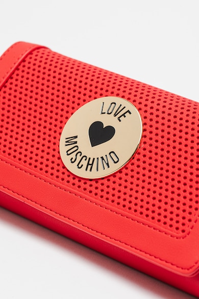 Love Moschino Fedőlapos pénztárca perforált dizájnnal női