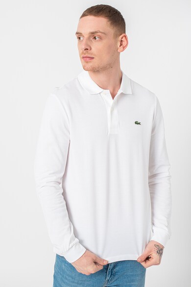 Lacoste Bluza polo din bumbac si material pique Barbati