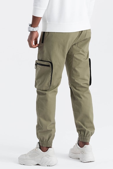 OMBRE Панталон карго с еластични зони на глезена Мъже