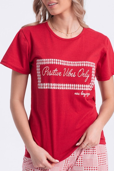 EDOTI Pijama de bumbac cu imprimeuri diverse Femei