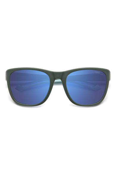 Polaroid Унисекс квадратни слънчеви очила с плътни стъкла Мъже